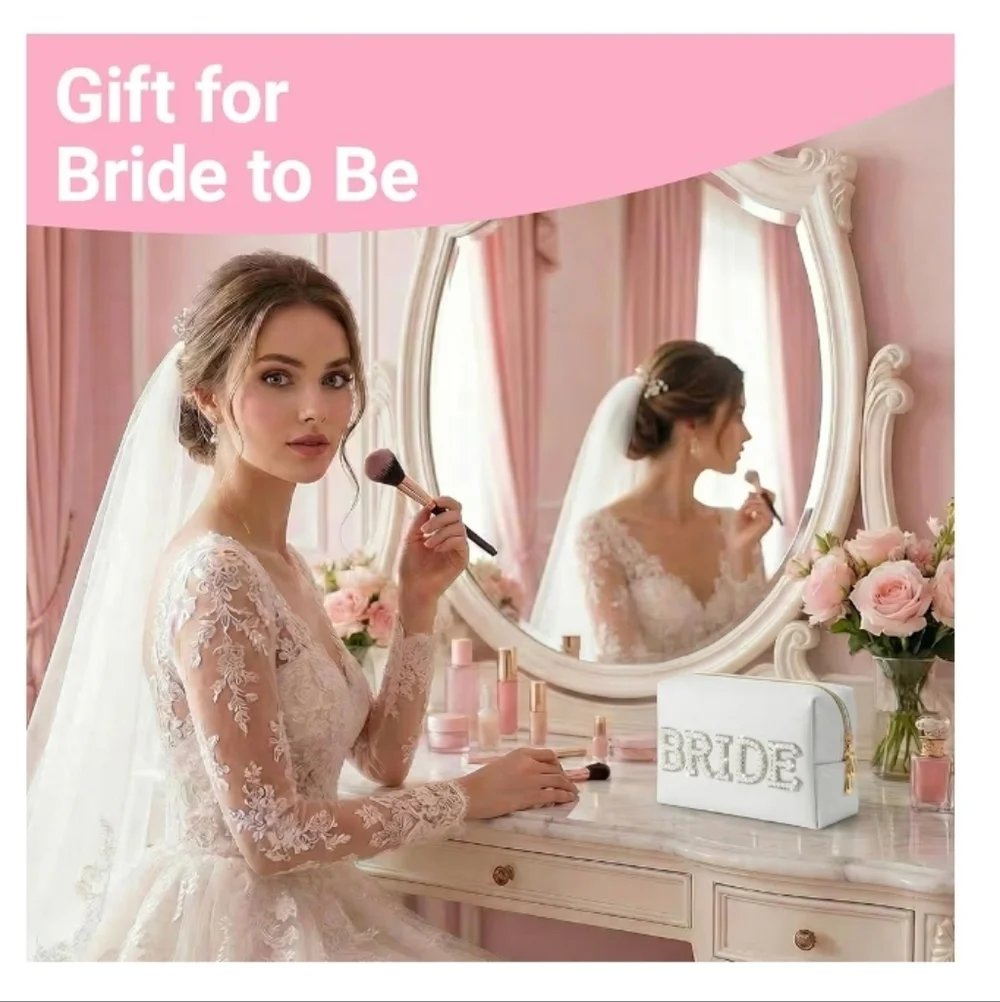 Bride Pearl Makeup Bag